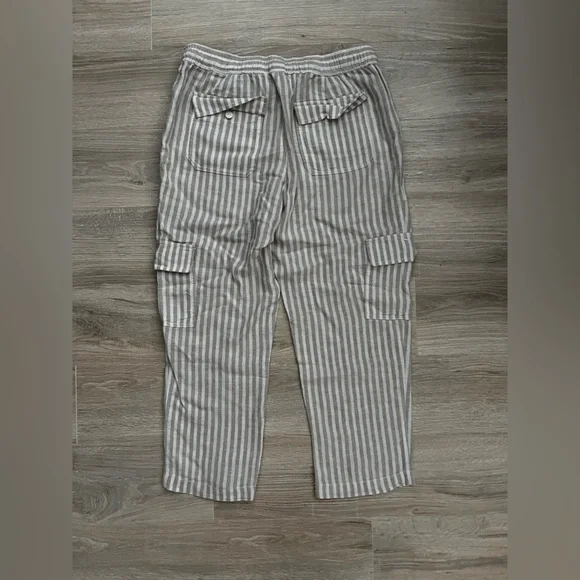 NWT Anthropologie x Sanctuary Women’s Pull On Striped Linen Blend Bottoms - M - Picture 8 of 8